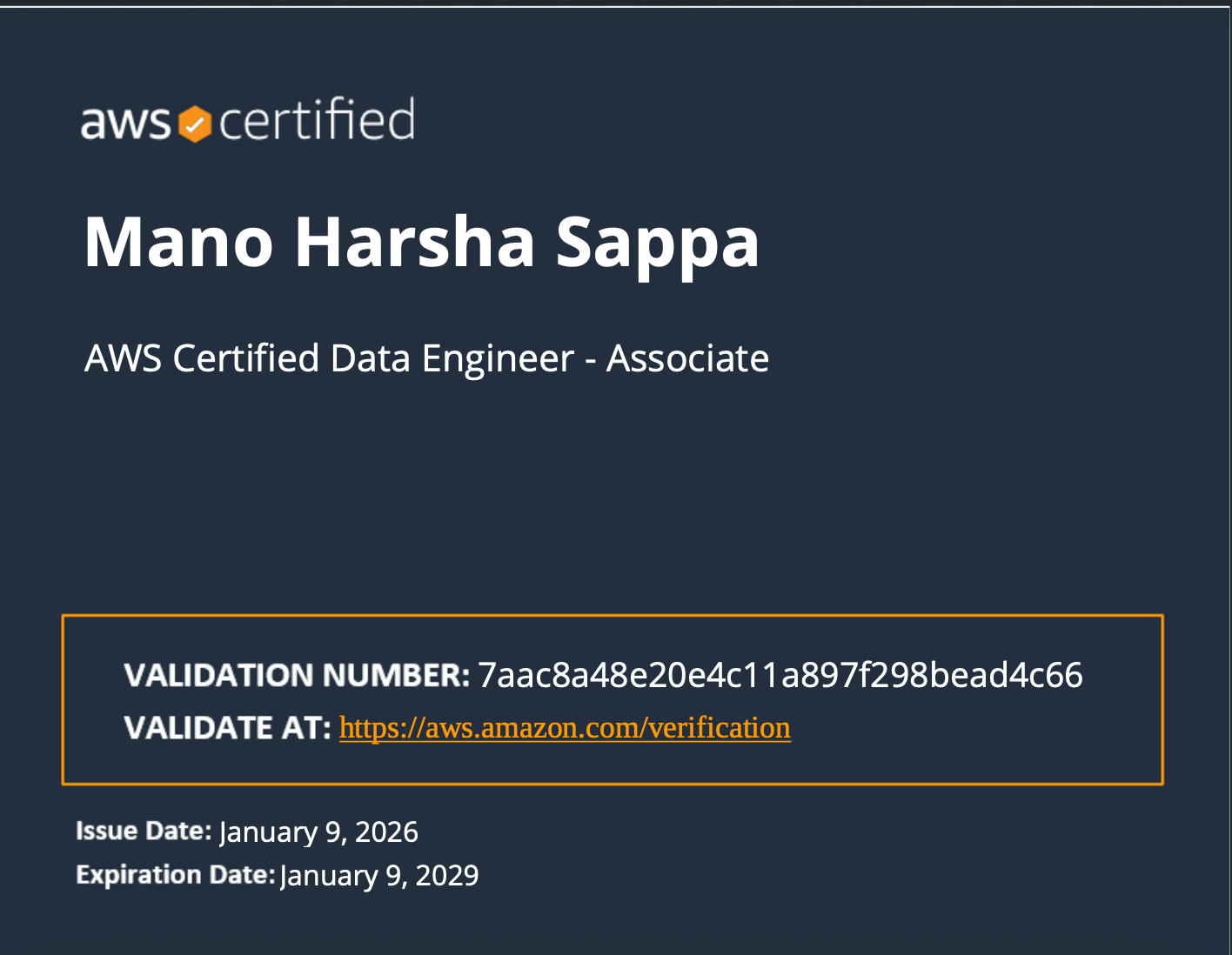 AWS Data Engineer Associate